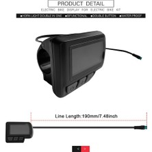 Fiona E-Bisiklet Ekran Ölçer LCD-EN06 Ekran 24V 36V 48V USB Güç Hız Göstergesi ile E-Bike Su Geçirmez Fiş (Yurt Dışından)