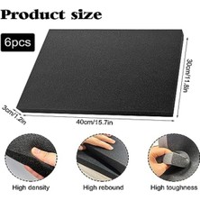Fiona 6 Adet Poliüretan Köpük Levhalar Köpük Pedleri Kutu Ambalaj Için Araç Kutusu Kesilebilir El Sanatları Köpük Pedleri, 40X30X3CM (Yurt Dışından)