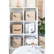 Art Bee 3'lü Set Jüt Dolap Içi Organizer Takı, Makyaj, Banyo, Ofis Düzenleyici Saklama Kutusu