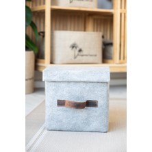Art Bee Keçe Dolap Içi Organizer Takı, Makyaj, Banyo, Ofis Düzenleyici Kapaklı Saklama Kutusu 25X25X25 cm