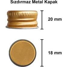 Milea 6 Adet Cam Shot Şişesi Sızdırmaz Metal Kapaklı Hediyelik Koku Süs Çok Amaçlı Kavanoz 50ML