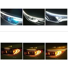 Deniz Tuning Peugeot 4007 Uyumlu Gündüz Ledi, Far Üstü Altı Kayar LED 60 cm Selamlamalı Model