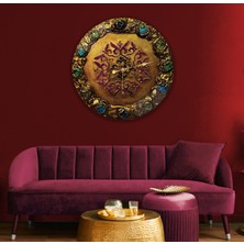 Emya Home Vitray Cam Saat - 60 cm