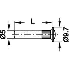 Hafele Bağlantı Vidası M4 5X27MM (10 Adet), Nikel Kaplama