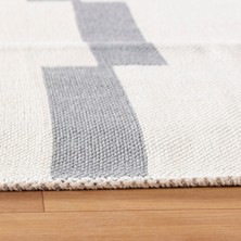 "homesteadart Rugs, Elegantwoven Koleksiyon Açık Gri Pamuk-Polyester Kilim - Çift Taraflı ve Nefes Alabilir Yapıda, 30°c'de Makinede Yıkanabilir, Katlanabilir, Robot Süpürge Uyumlu - Çeşitli Ebatlar"