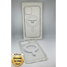 L'edoren Apple iPhone Uyumlu Kılıf Magsafe Wireless Kablosuz Şarj Destekli Sert Şeffaf Darbe Emici Kapak