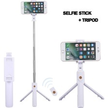 Ganbao Siyah Taşınabilir Kablosuz Selfie Çubukları Tripod Bluetooth Deklanşör Uzaktan Kumanda Katlanabilir Monopod Akıllı Telefon Standı Katlanabilir Teleskopik (Yurt Dışından)