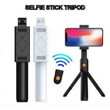 Ganbao Siyah Taşınabilir Kablosuz Selfie Çubukları Tripod Bluetooth Deklanşör Uzaktan Kumanda Katlanabilir Monopod Akıllı Telefon Standı Katlanabilir Teleskopik (Yurt Dışından)