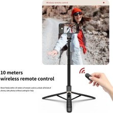 Ganbao Siyah Yeni 1560MM Kablosuz Selfie Çubuğu Tripod Iphone Android Akıllı Telefon Için Katlanabilir Monopod Standı Işık Dengesi Sabit Çekim Canlı (Yurt Dışından)