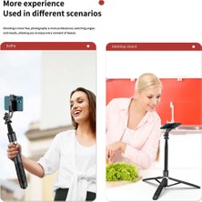 Ganbao Siyah Yeni 1560MM Kablosuz Selfie Çubuğu Tripod Iphone Android Akıllı Telefon Için Katlanabilir Monopod Standı Işık Dengesi Sabit Çekim Canlı (Yurt Dışından)