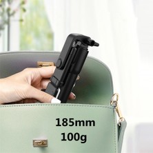 Ganbao Işık Yok Katlanabilir Mini Selfie Çubuğu Tripod Ios Android Için Dolgu Işığı ile Kablosuz Bluetooth Bluetooth Deklanşör Uzaktan Kumanda (Yurt Dışından)