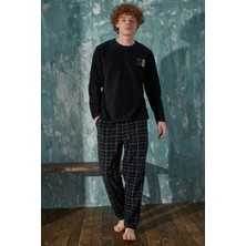 Arcan Erkek Polar Fermuarlı Pijama Takımı Uzun Kollu