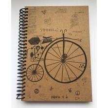 Colornote Papirüs Papirüs Kraft Çizgili Defter Spiralli, Sert Kapaklı, 100 Yaprak, 16 x 23 cm