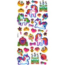 Limmy Sticker Kabartmalı Stiker Defter, Planlayıcı Etiket (LIMYL-040) - 17X9 cm - Unicorn Ülkesi