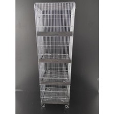 Çotanaklar Kafes 4 Katlı Üretim Kafesi Izgaralı Salma 40 x 32 x 131 cm