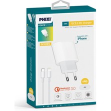 Ledoren Force Pd Destekli 15W Type-C To Lightning USB Kablolu Şarj Cihazı Iphone Uyumlu QCH281L