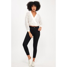 Alexander Gardi Kruvaze Yaka Dantel Bluz (B23-0095)