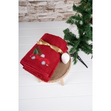 Baveno Home Pamuk Ikili 50X100 cm Yılbaşı Nakışlı Havlu/havlu Seti