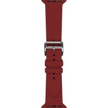 Gpack Apple Watch 4 5 44MM Kordon Katman Görünüm Spor Silikon KRD92 Bordo