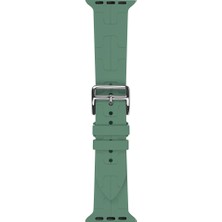 Smcase Apple Watch 7 41MM Kordon Katman Görünüm Spor Silikon KRD92 Yeşil