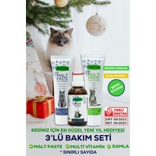 Sernely 3'lü Kedi Bakım Seti Anti-Hairball Malt Paste 100GR + Multi-Paste 100GR + Plus B Damla 50 ml