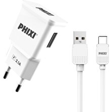 Ledoren Basic 2.1A Type-C USB Kablolu Şarj Cihazı Set 1 Metre Samsung/huawei/xiaomi PCH201T