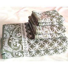 Altınbaşak Hediyelik, Çeyizlik , Ihraç Fazlası Özel Üretim Bukle Cotton Banyo-Mutfak  Havlu Seti (6'lı Set)