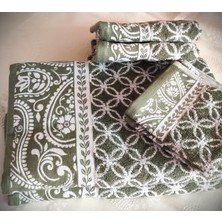 Altınbaşak Hediyelik, Çeyizlik , Ihraç Fazlası Özel Üretim Bukle Cotton Banyo-Mutfak  Havlu Seti (6'lı Set)