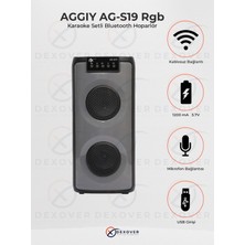 Aggıy AG-S19 Party Box Rgb Karaoke Setli Bluetooth Hoparlör