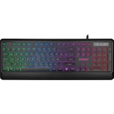 Everest KM-R59 FORZA PLUS Siyah Usb Rainbow Backlight Q Klavye + 1200 dpi Mouse Set 35993