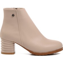 Pierre Cardin PC-52524 Krem Içi Polarlı Kadın Topuklu Bot