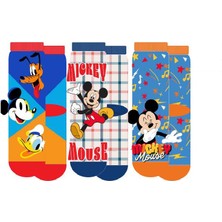 Mıckey Mouse 21556 Lisanslı 3'lü Çocuk Soket Çorap