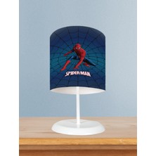 Mekta Home Bebek ve Çocuk Odası Spider Man Desenli Lacivert Abajur