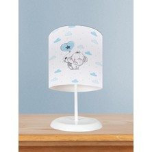 Mekta Home Bebek ve Çocuk Odası Filli Kalpli Balon Desenli Abajur