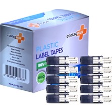 Dymo Letratag Etiket Yazıcı ve Ecotag Muadil Plastik Yedek Şerit Etiket 10'lu