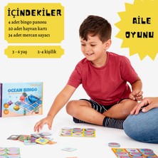 DoerKids Ocean Bingo – Okyanus Temalı Çocuk Tombalası - Tombala 2-6 Yaş