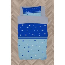 Mekta Home Bebek ve Çocuk Odası Mavi Lacivert Yıldız Desenli Nevresim Takımı