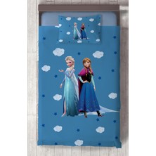 Mekta Home Bebek ve Çocuk Odası Seksekli ve Elsa Anna Desenli Yatak Örtüsü