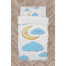 Mekta Home Bebek ve Çocuk Odası Ay Dede ve Bulut Desenli Nevresim Takımı