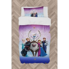 Mekta Home Bebek ve Çocuk Odası Karlar Ülkesi Mor Desenli Nevresim Takımı