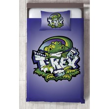 Mekta Home Bebek ve Çocuk Odası T-Rex Desenli Yatak Örtüsü