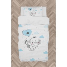 Mekta Home Bebek ve Çocuk Odası Filli Kalpli Balon Desenli Nevresim Takımı