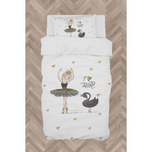 Mekta Home Bebek ve Çocuk Odası Balerin Kız ve Kuğu Desenli Nevresim Takımı