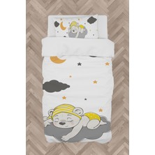 Mekta Home Bebek ve Çocuk Odası Sevimli Uyuyan Ayı Desenli Nevresim Takımı