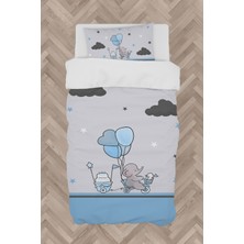 Mekta Home Bebek ve Çocuk Odası Bisikletli Fil Desenli Nevresim Takımı