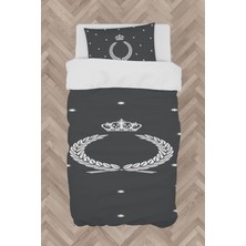 Mekta Home Bebek ve Çocuk Odası Taçlı Yıldız Desenli Nevresim Takımı