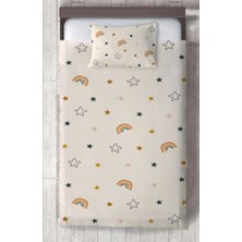 Mekta Home Bebek ve Çocuk Odası Soft Gökkuşağı ve Yol Desenli Yatak Örtüsü