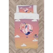 Mekta Home Bebek ve Çocuk Odası Uçan Balon ve Çiçek Desenli Nevresim Takımı