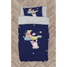 Mekta Home Bebek ve Çocuk Odası Ayda Sallanan Sevimli Hayvan Desenli Nevresim Takımı