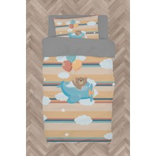 Mekta Home Bebek ve Çocuk Odası Uçak ve Fil Desenli Nevresim Takımı